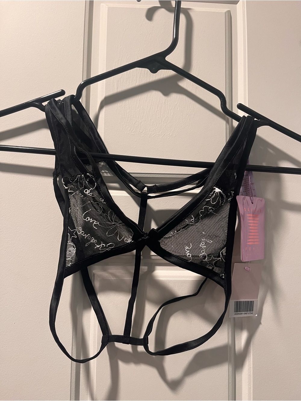 Savage X Fenty Dear Diary Mesh Bralette, Crotchless Panties and Diary - Picture 5 of 6